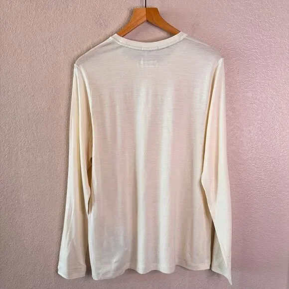 Smartwool Merino Wool Long Sleeve Base Layer Top Cream Natural Womens 1X NWT - Picture 10 of 13